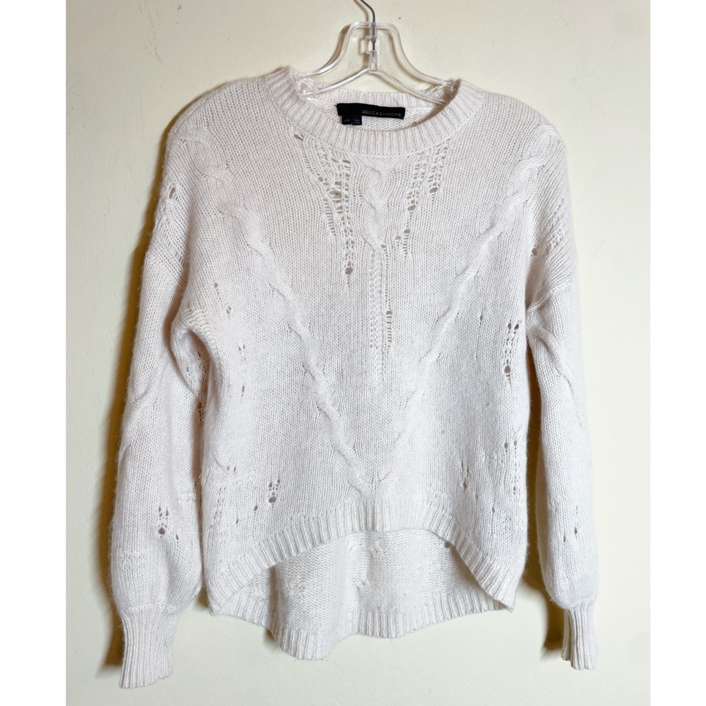 360 Cashmere Lea Distressed Sweater Small